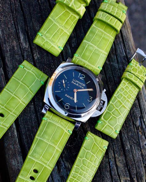 panerai green alligator strap